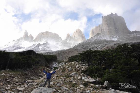 Já bem próximos do Acampamento Britanico, uma bela visão de Los Cuernos, no parque nacional Torres del Paine, no sul do Chile